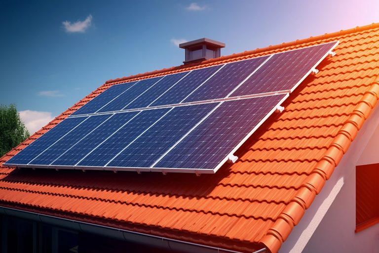 Panneaux solaires photovoltaïques installés sur toiture dans les Yvelines